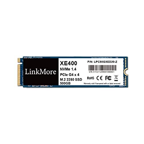 LinkMore XE400 500GB M.2 2280 PCIe Gen4x4 NVMe 1.4 SSD (読込最大5000MB/s)