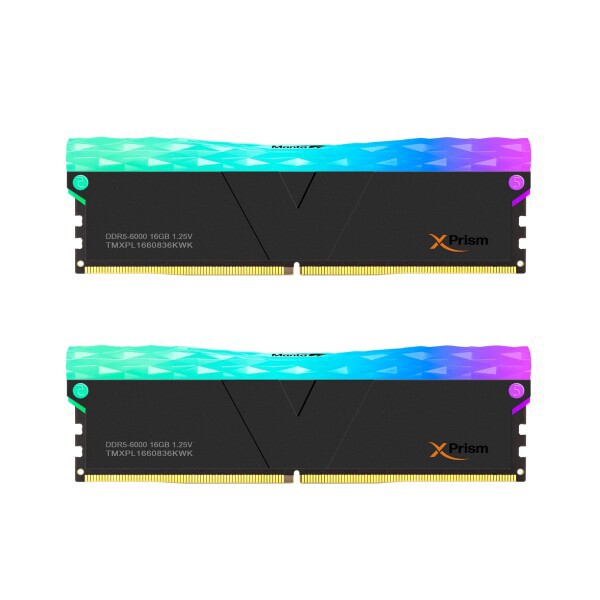 v-color Hynix IC デスクトップPC用 ゲーミングメモリ Manta XPrism RGB (発光型) DDR5-6000MHz PC5-48000 32GB (16GB×2枚) U-DIMM 1.25