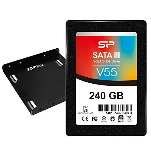 シリコンパワー SSD 240GB SATA3 6Gb/s 3年保証 2.5インチ (7mm) V55シリーズ SP240GBSS3V55S25