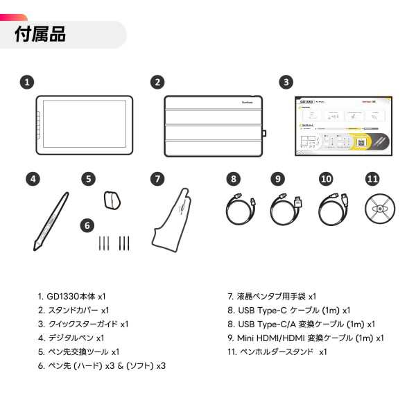 ViewSonic GD1330 液晶ペンタブレット 13.3インチ 88%NTSC 8192レベル筆圧感度 充電不要ペン USB Type-C 初心者 お絵かき イラスト制作 