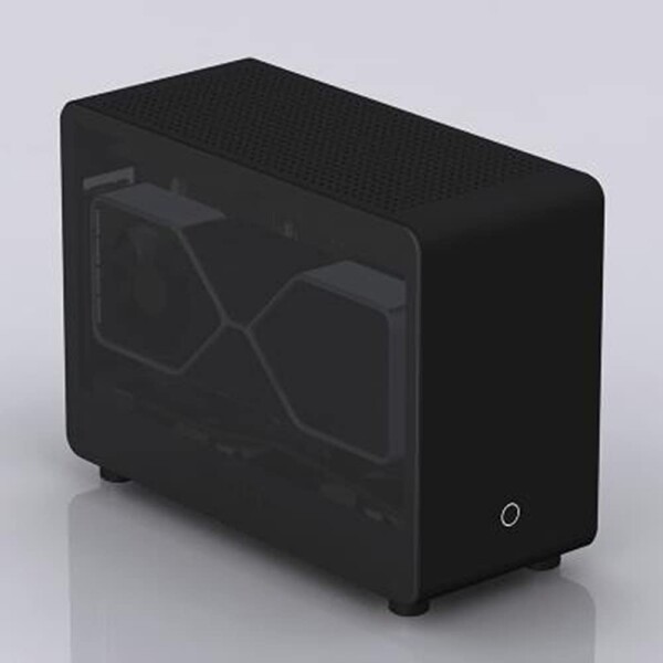 GEEEK Mini Sfx ITX 透明アクリル G1-SE A4 コンピュータケース (アクリル サイド パネル ブラック)