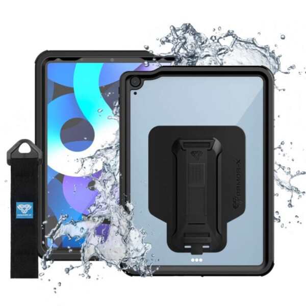 FOX 10.9インチ iPad Air（第4世代）用 IP68 Waterproof Case with Hand Strap ブラック MXS-A14S