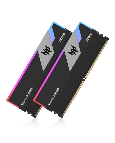 Acer Predator Vesta II DDR5 6000MHz デスクトップPC用メモリ 64GB（32GB×2枚） CL30 RGB(発光型) シリーズ (PC5-48000) Intel XPM 3.0