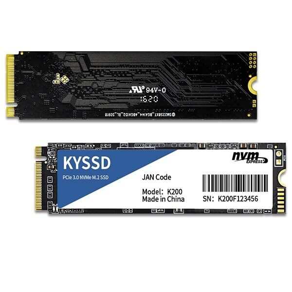 KYSSD K200-NVMe-512GB 内蔵SSD 512GB NVMe M.2 2280 PCIe Gen 3.0×4 3D NAND 日本国内5年保証 (M2.NVMe 512GB)