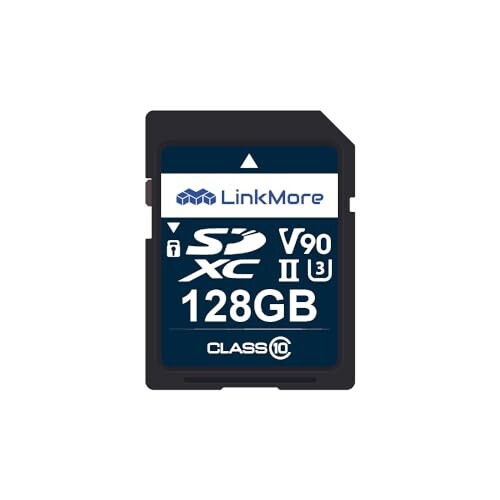 LinkMore SDカード 128GB / UHS-II / V90 / Class10 / SDXC/超高速 メモリーカード