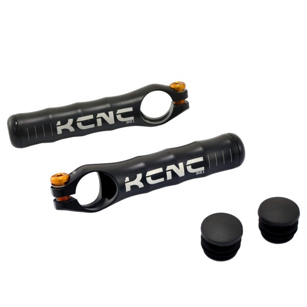 KCNC BE1 Ultralight 7075 Alloy Bar Ends w/Bar End Plugs Black KBE02-003BK-BK-OE SK2194