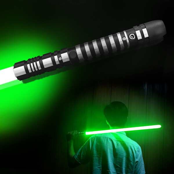 YDDSABER ライトセイバー LED ライト メタル アルミニウム 柄、ゴースト プレミアム フォース FX ブラック シリーズ ライト セイバー 大