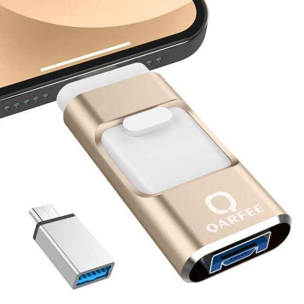 4in1 iPhone対応 USBメモリ 256GB アプリ不要 データ移行 usb スマホ 写真データ保存 iOS/USB/Type-C/Micro USB搭載 写真保存 外付けusb