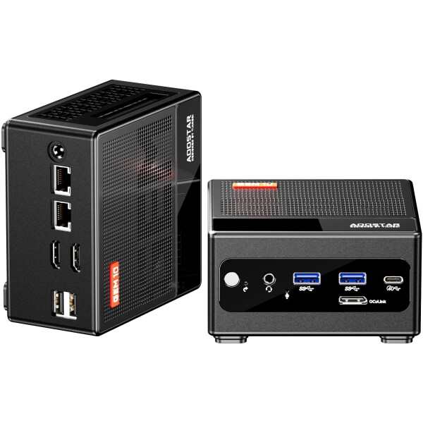 AOOSTAR GEM10 ミニPC Ryzen 7 7735H 16GB LPDDR5-6400MHz 1TB SSD OCuLinkインターフェース付き3つのPCIE 4.0 SSDドライブベイ.Mini PC