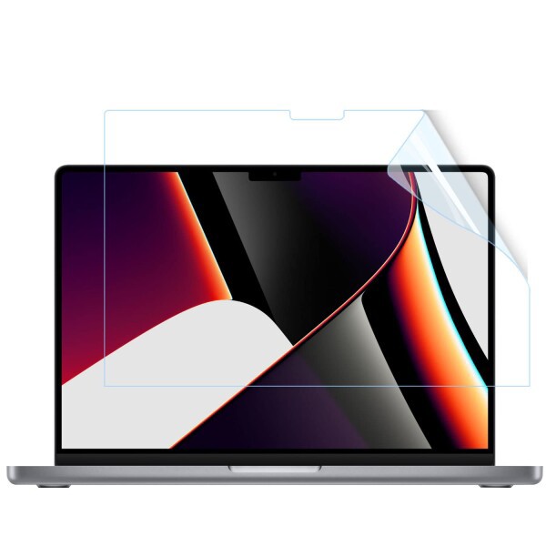 MacBook Pro 14インチ (2021) 用 ブルーライトカットフィルム 保護フィルム 反射防止 フィルム 映り込み防止 指紋防止 抗菌 アンチグレア