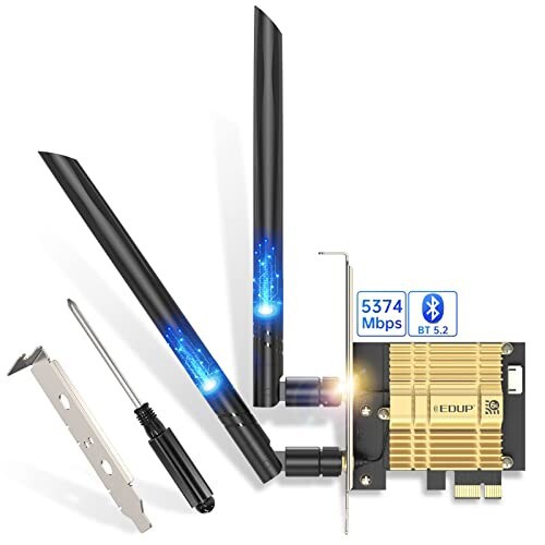 EDUP WiFi 6E PCIE無線LANカード Intel AX210 6GHz/5GHz/2.4GHz  Bluetooth5.2、802.11ax超低遅延/160MHz/MU-MiMo/ヒートシンク付き、Windの通販はau PAY マーケット -  ファイナルショッピング | au PAY マーケット－通販サイト
