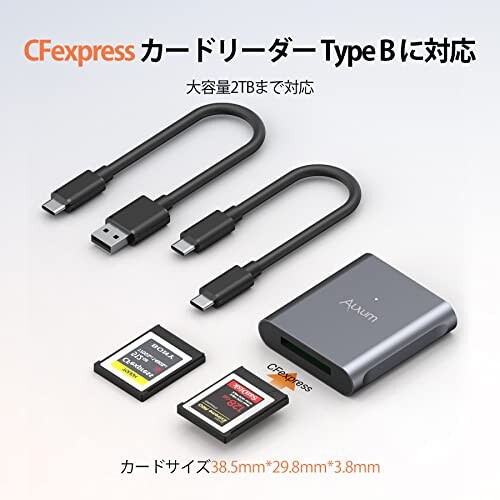 Alxum CFexpress Type B カードリーダー USB 3.2 Type C to CFexpress