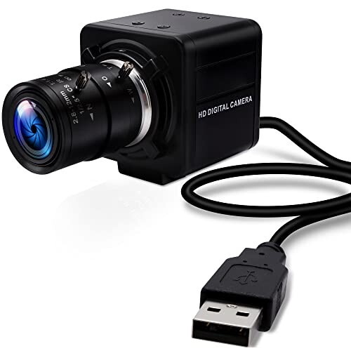 ELP USB カメラ 100 FPS 高速 1080P 2.8-12mm 4X 光学ズーム レンズ 2 MP USB ウェブカメラ マニュアル クローズアップ ズームし、UVC コ