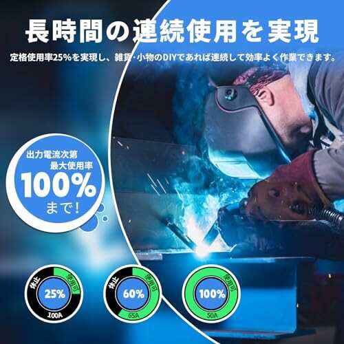 AZZUNO 半自動溶接機135 MIG/MMA/LIFT TIG ノンガス溶接機 100V 135A ...