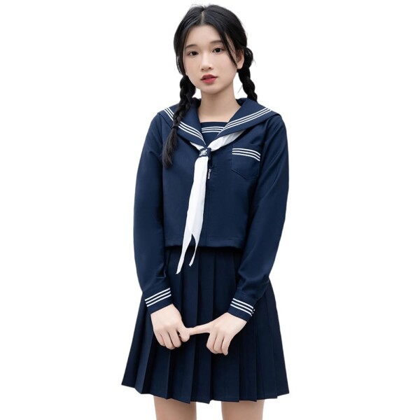 YAISHN) セーラー服 ハロウィン コスプレ 制服 長袖 プリーツスカート 金魚結び 紺色 ネイビー 上下セット ポケット 女子制服 本格制服  の通販はau PAY マーケット - ファイナルショッピング | au PAY マーケット－通販サイト