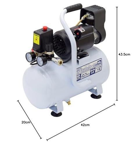 高儀(Takagi) エアーコンプレッサー オイルレス EARTH MAN 静音タイプ 10L ACP-10A