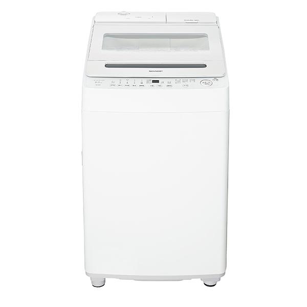 ES-SV8K-W SHARP ホワイト系 穴なし槽 [全自動洗濯機 (8.0kg)]
