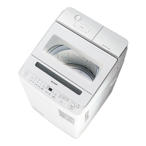 ES-SV8K-W SHARP ホワイト系 穴なし槽 [全自動洗濯機 (8.0kg)]