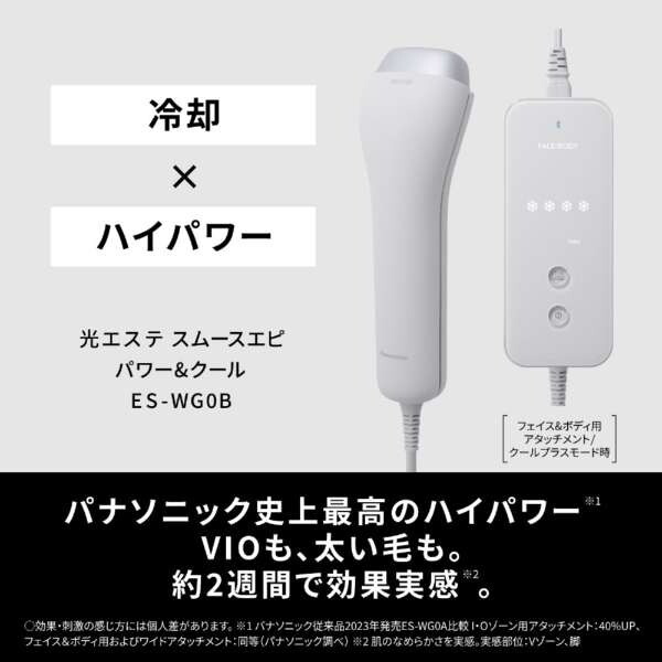 ES-WG0B-H PANASONIC グレー 光エステ スムースエピ パワー&クール [光 