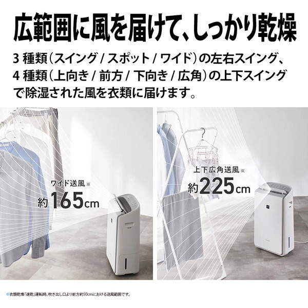 SHARP CV-TH150-W ホワイト [ハイブリッド式除湿機 (木造16畳/コンクリ