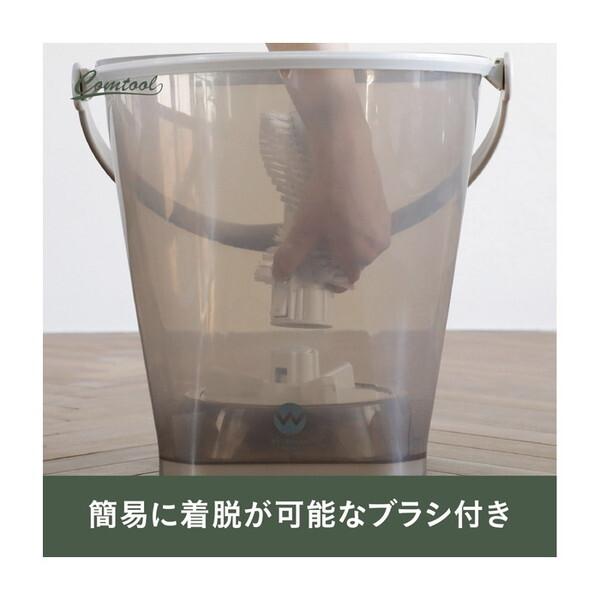 洗濯機 小型 バケツ 靴 ブラッシュボーイ TOM-12 Pro ブラシ付 シービージャパン バケツ型洗濯機 持ち運び 野球 上履き ベビー_3