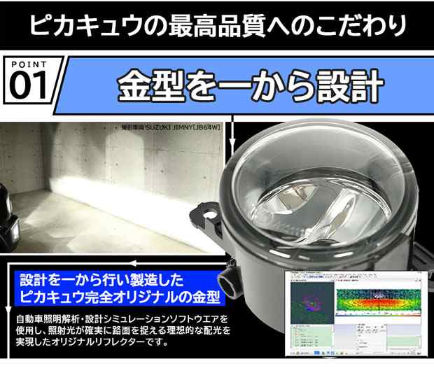 単 H11 LED スズキ・ニッサン 純正 対応 クリアガラスレンズフォグランプユニット LEDフォグランプと交換可能 防水 バルブ別売　 27-D-1｜au PAY マーケット