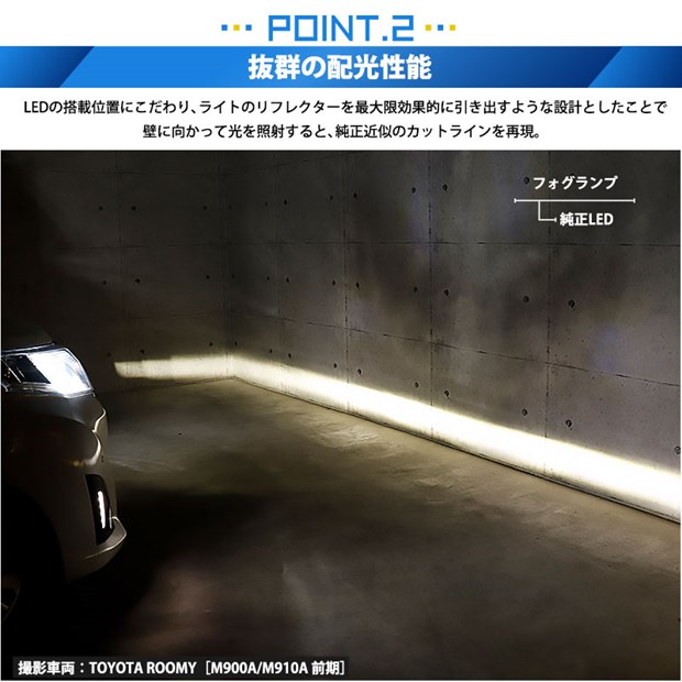 単 H11 led トヨタ・ダイハツ車 純正 対応 LED MONSTER L8400 クリア