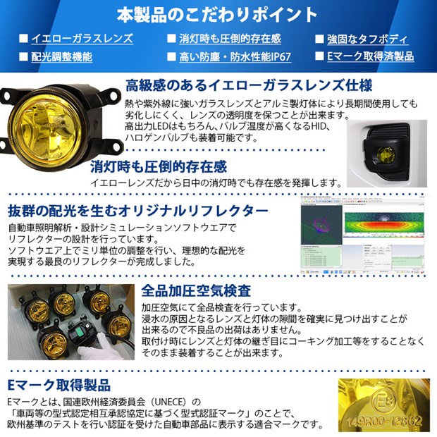 空白様オーダーページ 単 H11 LEDトヨタ MICRO 純正 対応 イエローガラスレンズ