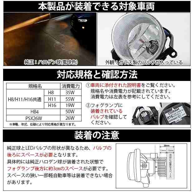 単 LED 凌駕 L8500 フォグランプキット 8500lm イエロー 3000K H8/H11/H16共通 の通販はau PAY マーケット -  ピカキュウ【車用LEDバルブ専門店＆サウナ用品】 | au PAY マーケット－通販サイト