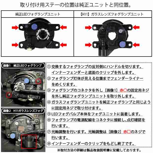 単 H11 LED フォグランプキット ホンダ車 純正 対応 バルブ SCOPE EYE