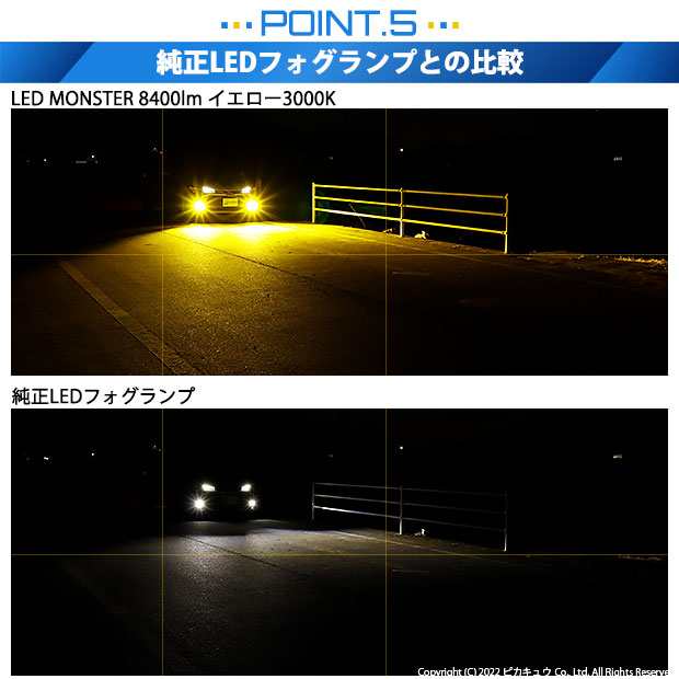 トヨタ カローラスポーツ(NRE/ZWE210系) 対応 純正【MICRO】LED MONSTER L8400 ガラスレンズ フォグランプキット  8400lm 黄 H11 44-B-6の通販はau PAY マーケット - ピカキュウ【車用LEDバルブ専門店＆サウナ用品】 | au PAY  マーケット－通販サイト