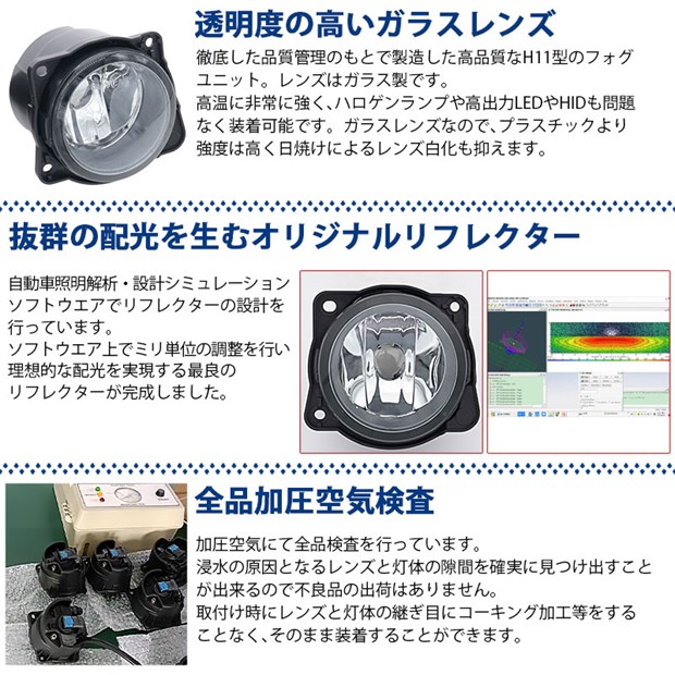 トヨタ ルーミー (M900系 前期) 対応 H11 バルブ LED MONSTER L8400 クリアガラスレンズ フォグランプキット 8400lm イエロー 3200K 44-C-6_4