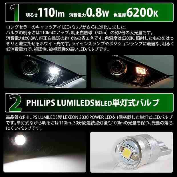 トヨタ ヴィッツ (130系 中期) 対応 LED ポジションランプ T10 Cat's Eye 110lm ホワイト 6200K 2個 3-B-5の通販はau  PAY マーケット - ピカキュウ【車用LEDバルブ専門店＆サウナ用品】 | au PAY マーケット－通販サイト