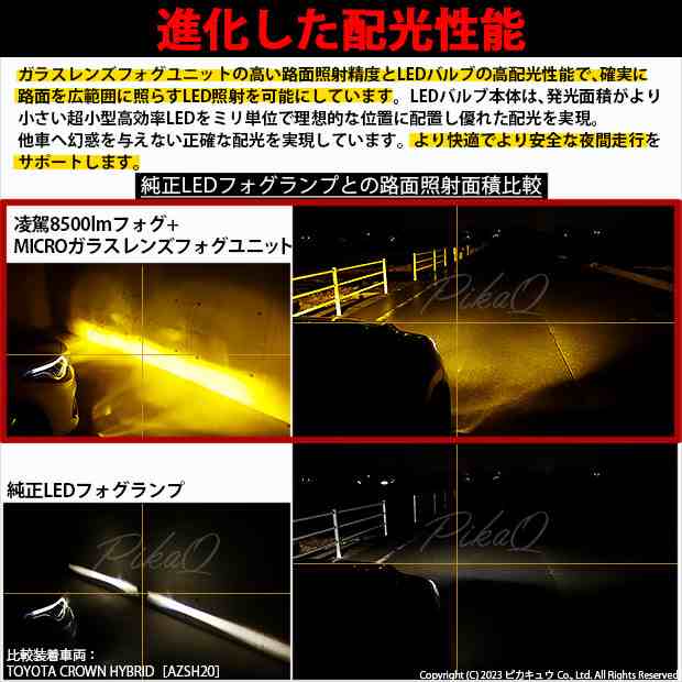 トヨタ クラウン (220系/20系) 対応 H11 LED ガラスレンズ