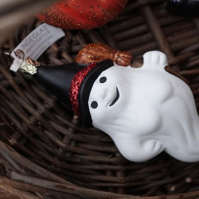 クリスマスツリー 飾り ガラス製 オーナメント ドイツ INGE-GLAS MANUFAKTUR ハロウィン おばけ14.5cm _[100410] s60_3