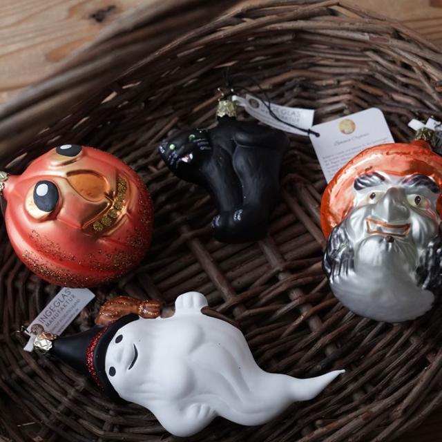 クリスマスツリー 飾り ガラス製 オーナメント ドイツ INGE-GLAS MANUFAKTUR ハロウィン おばけ14.5cm _[100410] s60_4