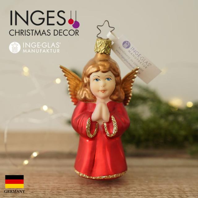 Inge glas インゲグラス プレゼントを持つ天使 ガラスオーナメント