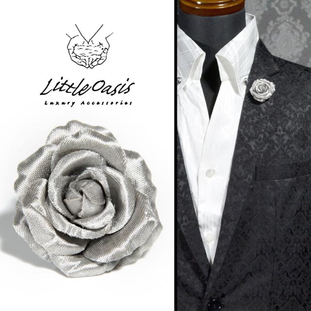 アクセサリー 薔薇 バラ 造花 光沢 ブローチ ラペルピン ドレス ブートニエール シルバー銀 111 結婚式 パーティ コサージュの通販はau Pay マーケット ブラックバリア