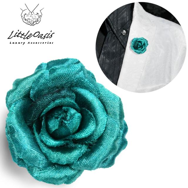 アクセサリー 薔薇 バラ 造花 光沢 ブローチ ラペルピン ブートニエール ターコイズ青 111の通販はau Pay マーケット ブラックバリア