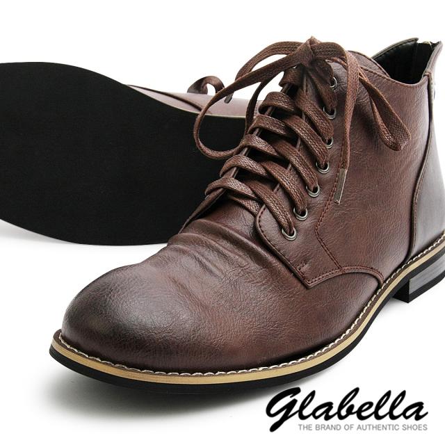 ワークブーツ ミドルカット アンクル フェイクレザー ショートブーツ メンズ 靴 くつ シューズ ダークブラウン茶 Glbb101の通販はau Pay マーケット ブラックバリア