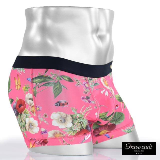 FLORA ボクサーパンツ ボタニカル柄 花柄 パンツ 日本製 アンダー