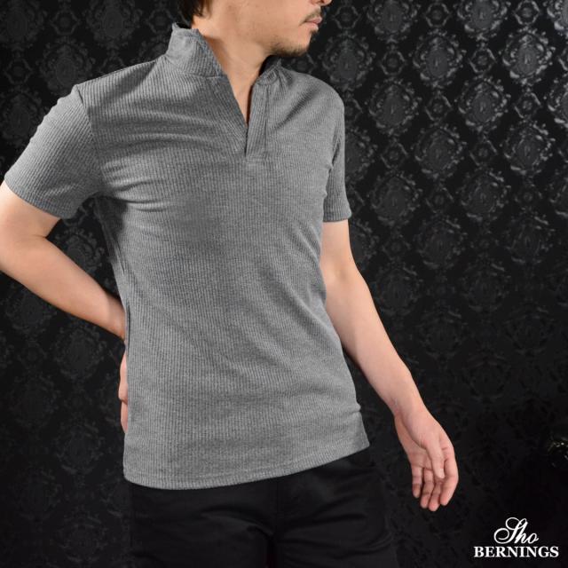 ポロシャツ 半袖 イタリアンカラー テレコ メンズ スキッパー スタンドカラー ストレッチ チャコールグレー灰 の通販はau Pay マーケット ブラックバリア