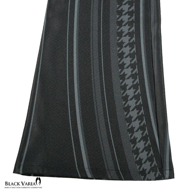 ベルボトムパンツ ストライプ 千鳥柄 ブーツカット メンズ フレア 日本