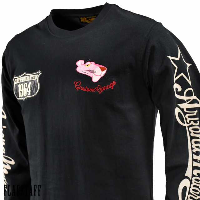 PINK PANTHER ピンクパンサー Tシャツ 長袖 クルーネック コラボ ロンT