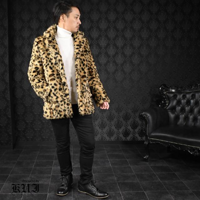 ファージャケット ヒョウ 豹柄 メンズ フェイクファー アウター テーラードジャケット Mens ブラウン茶レオパード豹柄 の通販はau Pay マーケット ブラックバリア