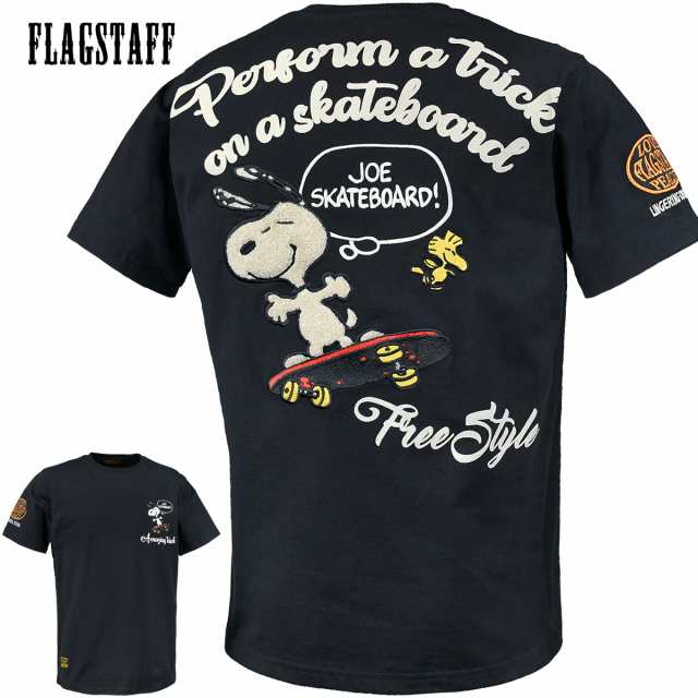 スヌーピー SNOOPY Tシャツ 半袖 クルーネック mens メンズ スケボー アメカジ(ブラック黒) 432035の通販は 6,552円