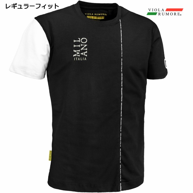 VIOLA rumore ヴィオラ ビオラ Tシャツ 半袖 クルーネック ロゴテープ