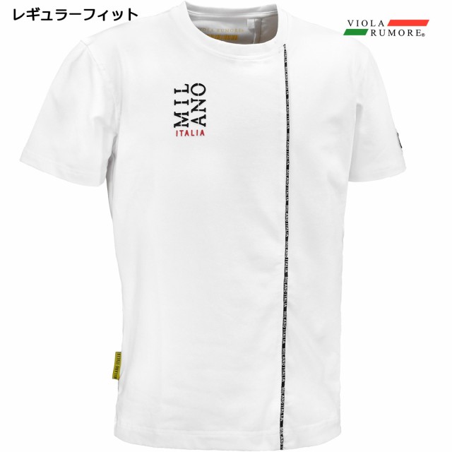 VIOLA rumore ヴィオラ ビオラ Tシャツ 半袖 クルーネック ロゴテープ