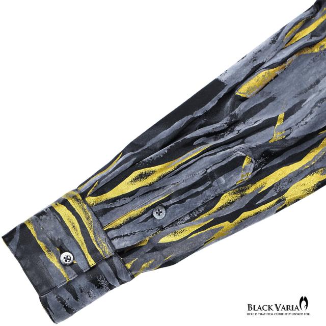 サテンシャツ フロッキープリント ラメプリント ドレスシャツ