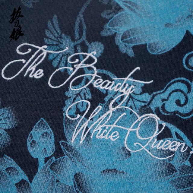 抜刀娘 ばっとうむすめ Tシャツ 長袖 クルーネック 穂乃花 和柄 刺繍